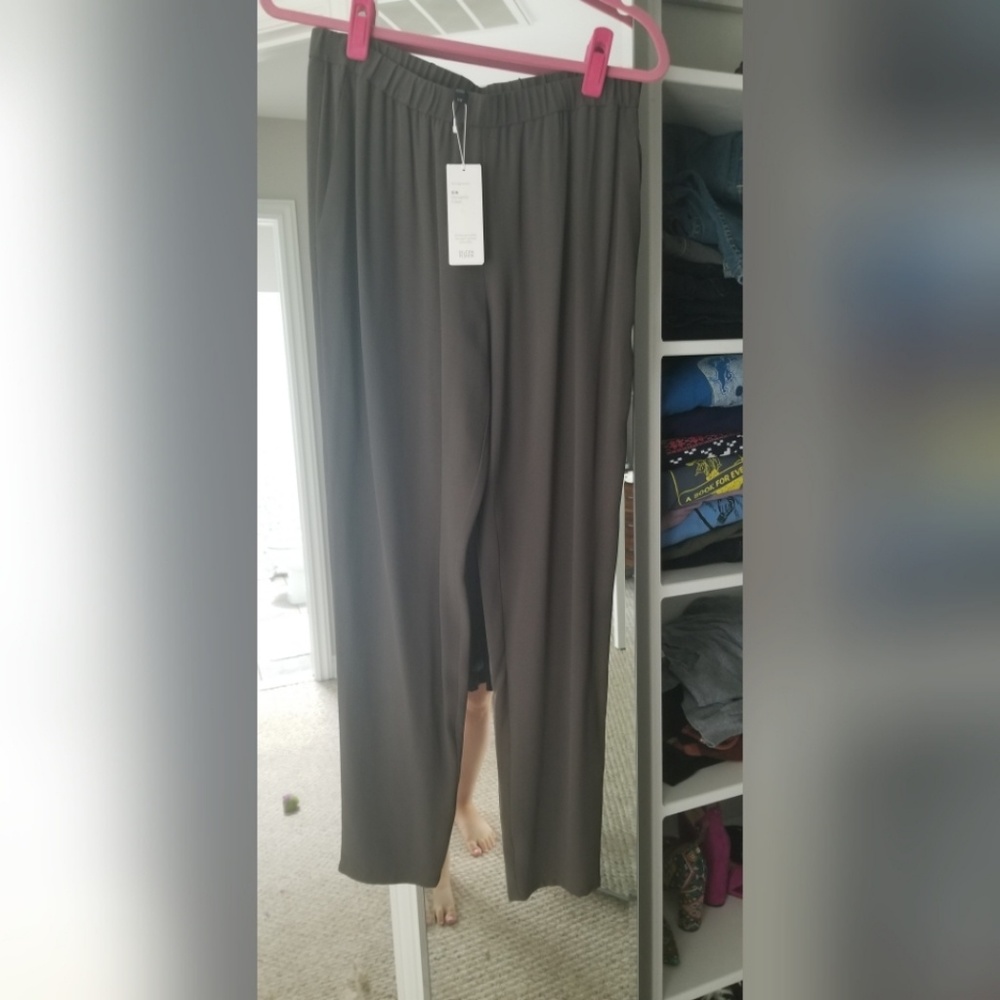 Nwt Eileen Fisher Ankle Pant size S 100% silk